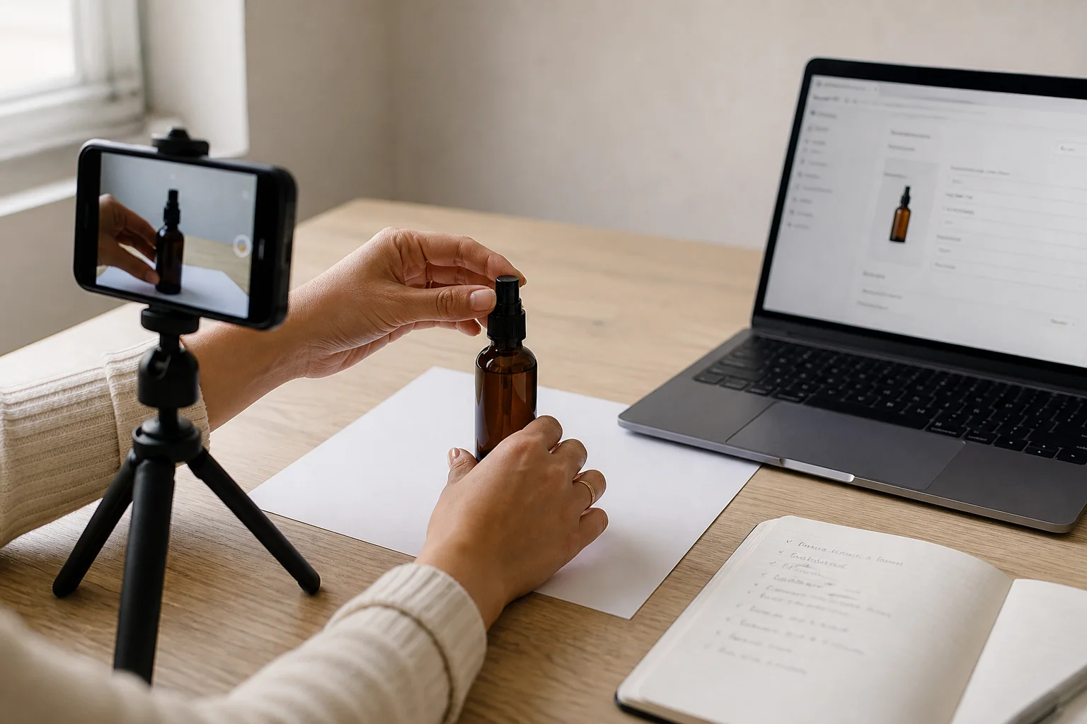 Pirmo produkto fotografavimas ir įkėlimas į internetinę parduotuvę